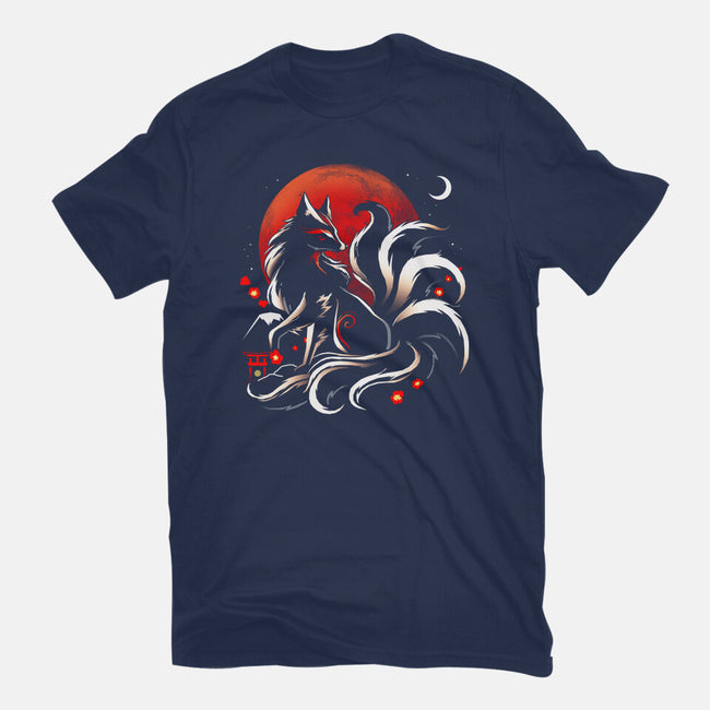 Kitsune Yokai-Womens-Fitted-Tee-Vallina84