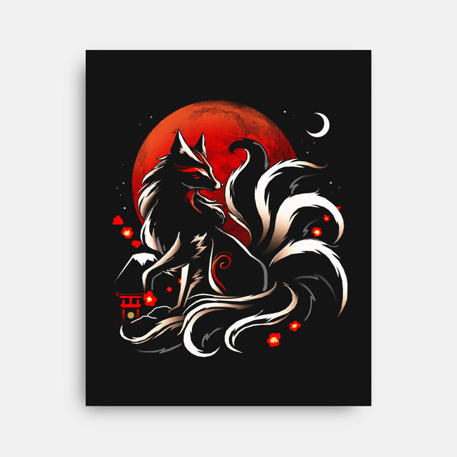 Kitsune Yokai-None-Stretched-Canvas-Vallina84