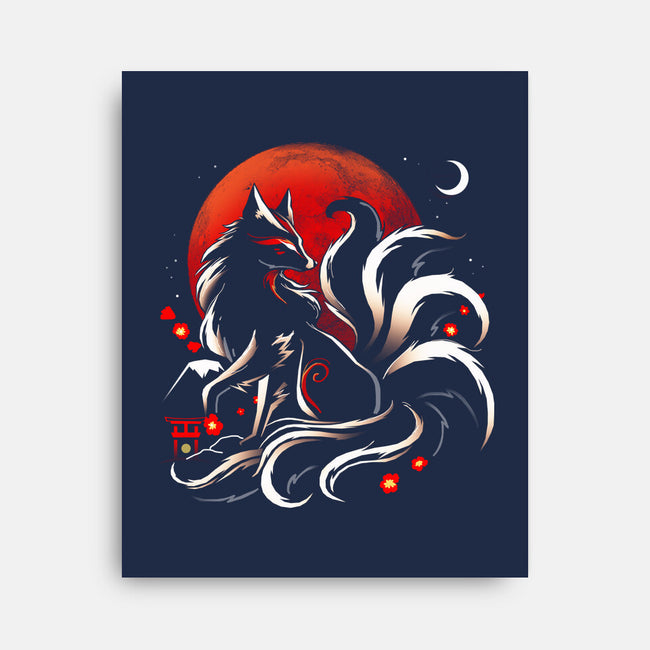 Kitsune Yokai-None-Stretched-Canvas-Vallina84