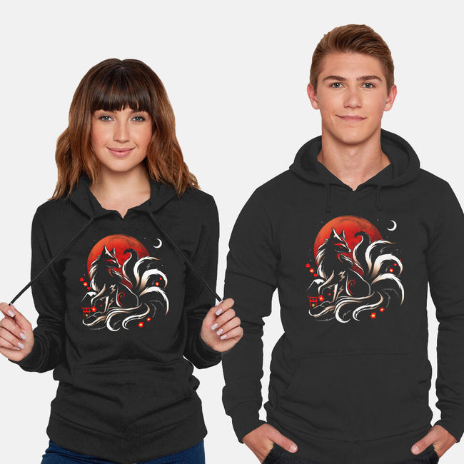 Kitsune Yokai-Unisex-Pullover-Sweatshirt-Vallina84