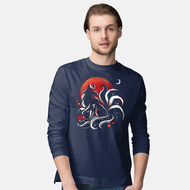 Kitsune Yokai-Mens-Long Sleeved-Tee-Vallina84