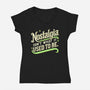 Nostalgia Isn't What It Used To Be-Womens-V-Neck-Tee-BridgeWalker