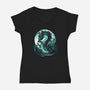 Dragon Moonlight-Womens-V-Neck-Tee-Vallina84