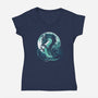 Dragon Moonlight-Womens-V-Neck-Tee-Vallina84