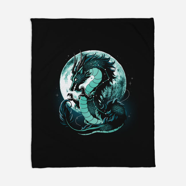 Dragon Moonlight-None-Fleece-Blanket-Vallina84