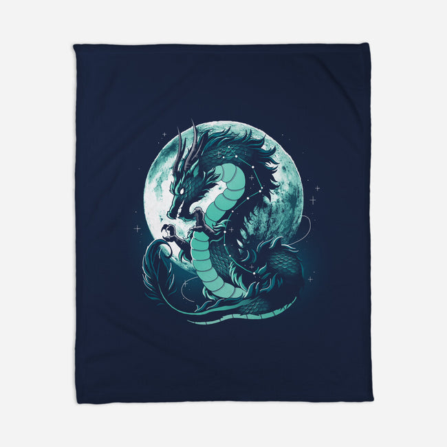 Dragon Moonlight-None-Fleece-Blanket-Vallina84