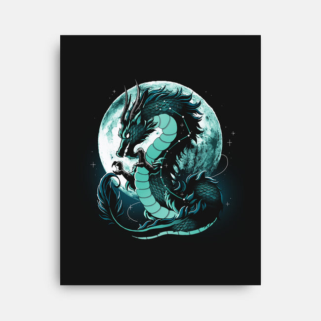 Dragon Moonlight-None-Stretched-Canvas-Vallina84