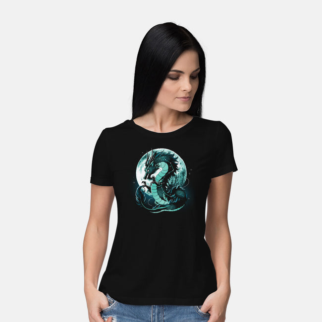 Dragon Moonlight-Womens-Basic-Tee-Vallina84