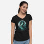 Dragon Moonlight-Womens-V-Neck-Tee-Vallina84