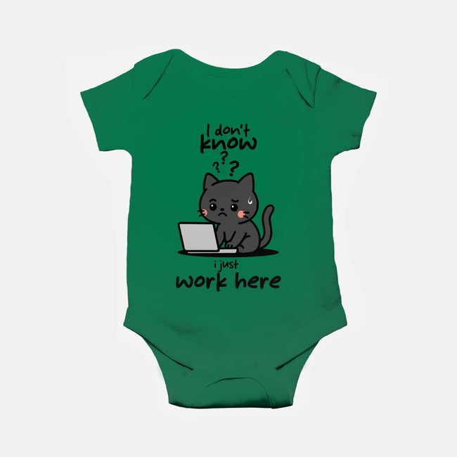 I Just Work Here-Baby-Basic-Onesie-fanfabio