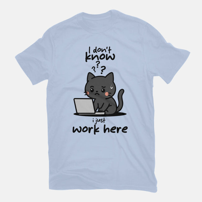 I Just Work Here-Womens-Fitted-Tee-fanfabio