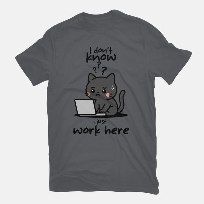 I Just Work Here-Womens-Fitted-Tee-fanfabio