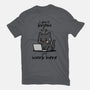 I Just Work Here-Womens-Fitted-Tee-fanfabio