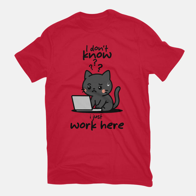 I Just Work Here-Womens-Fitted-Tee-fanfabio