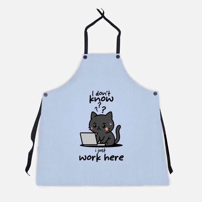 I Just Work Here-Unisex-Kitchen-Apron-fanfabio