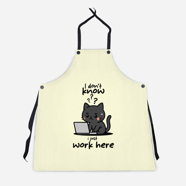 I Just Work Here-Unisex-Kitchen-Apron-fanfabio