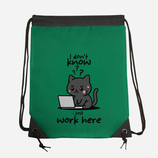 I Just Work Here-None-Drawstring-Bag-fanfabio