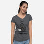 I Just Work Here-Womens-V-Neck-Tee-fanfabio
