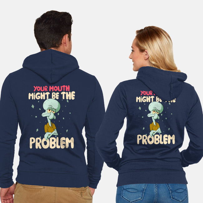 Might Be The Problem-Unisex-Zip-Up-Sweatshirt-MaxoArt
