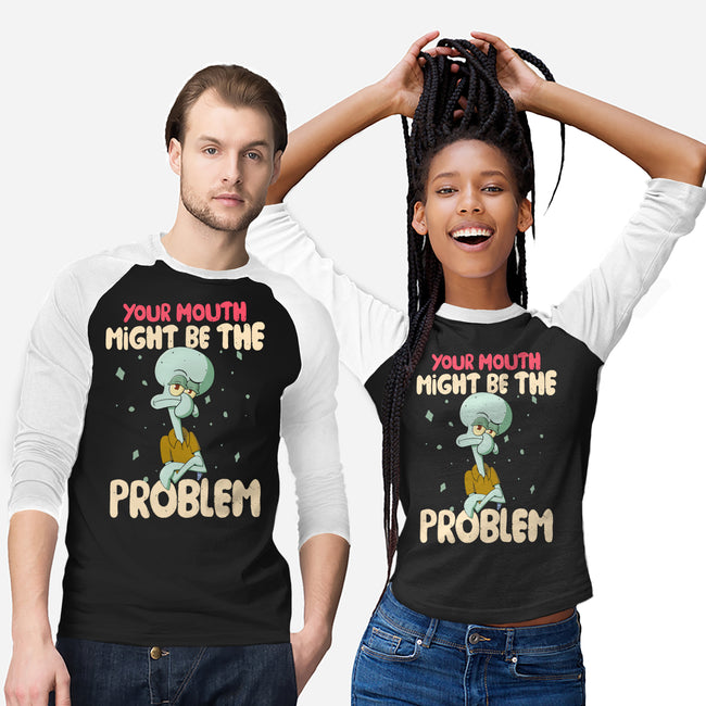 Might Be The Problem-Unisex-Baseball-Tee-MaxoArt
