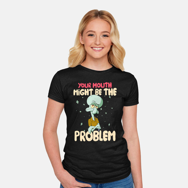 Might Be The Problem-Womens-Fitted-Tee-MaxoArt