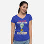 Might Be The Problem-Womens-V-Neck-Tee-MaxoArt