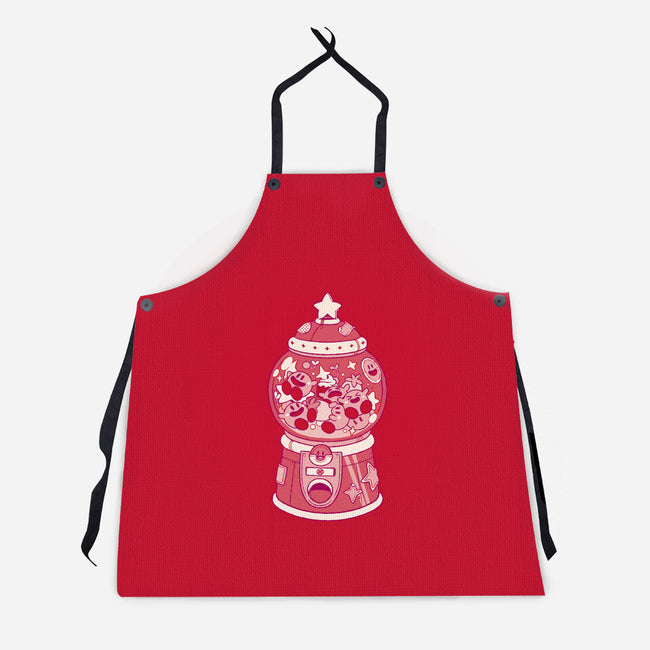 Pink Gummy Machine-Unisex-Kitchen-Apron-Arigatees