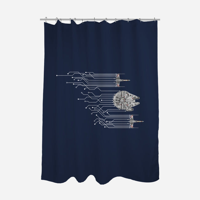 Fastest Circuit In The Galaxy-None-Polyester-Shower Curtain-NMdesign