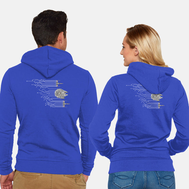 Fastest Circuit In The Galaxy-Unisex-Zip-Up-Sweatshirt-NMdesign