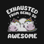 Exhausted From Being So Awesome-Womens-V-Neck-Tee-brunopires
