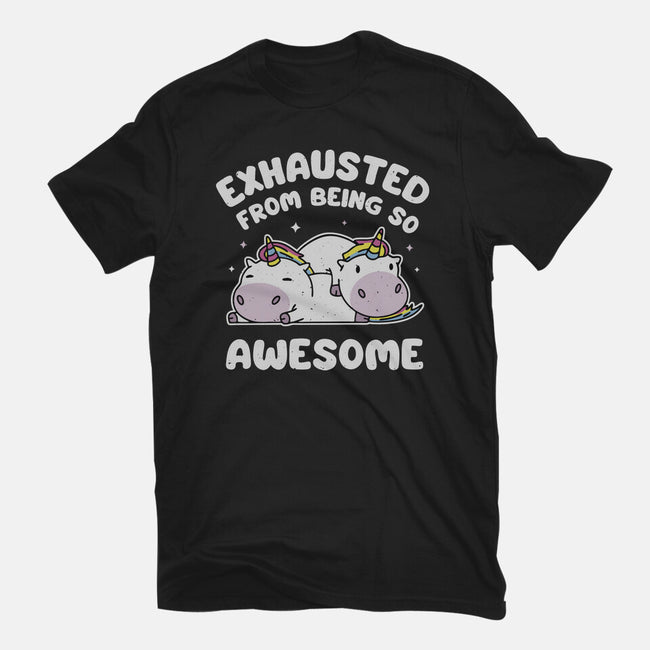 Exhausted From Being So Awesome-Mens-Basic-Tee-brunopires