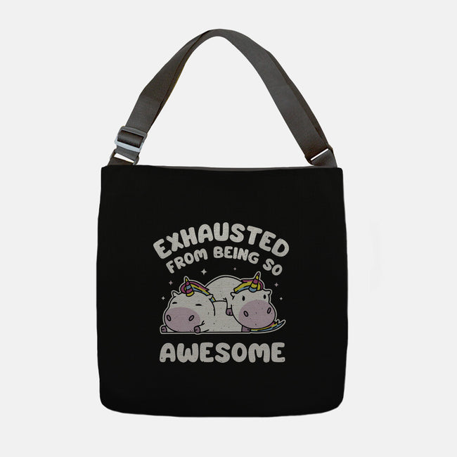 Exhausted From Being So Awesome-None-Adjustable Tote-Bag-brunopires