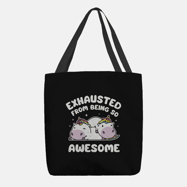 Exhausted From Being So Awesome-None-Basic Tote-Bag-brunopires