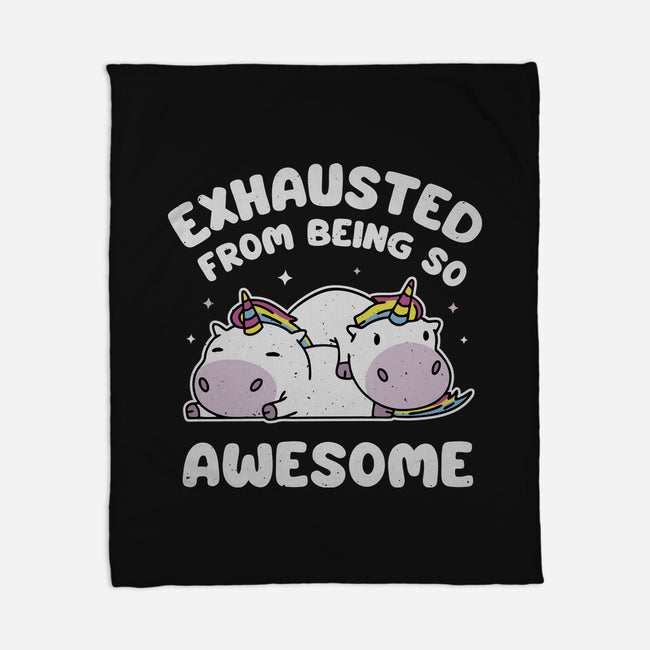 Exhausted From Being So Awesome-None-Fleece-Blanket-brunopires