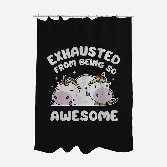 Exhausted From Being So Awesome-None-Polyester-Shower Curtain-brunopires