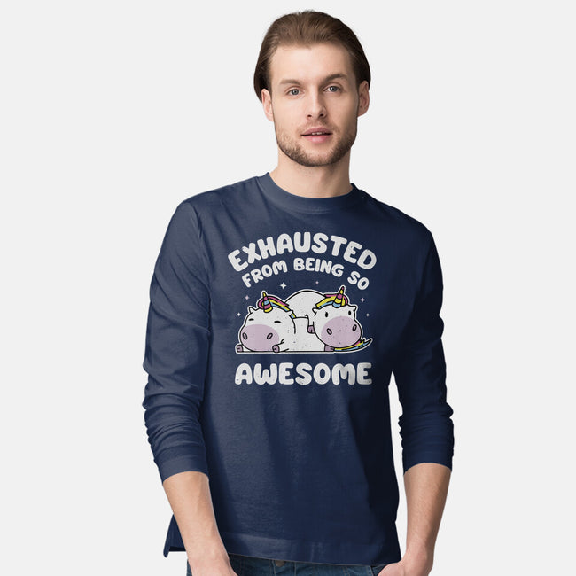 Exhausted From Being So Awesome-Mens-Long Sleeved-Tee-brunopires