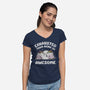 Exhausted From Being So Awesome-Womens-V-Neck-Tee-brunopires
