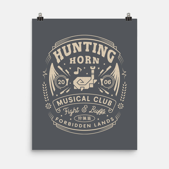 Hunting Horn Musical Club-None-Matte-Poster-LAGELANTEE