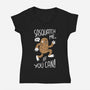 Sasquatch Me If You Can-Womens-V-Neck-Tee-rarpoint