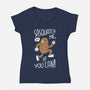 Sasquatch Me If You Can-Womens-V-Neck-Tee-rarpoint
