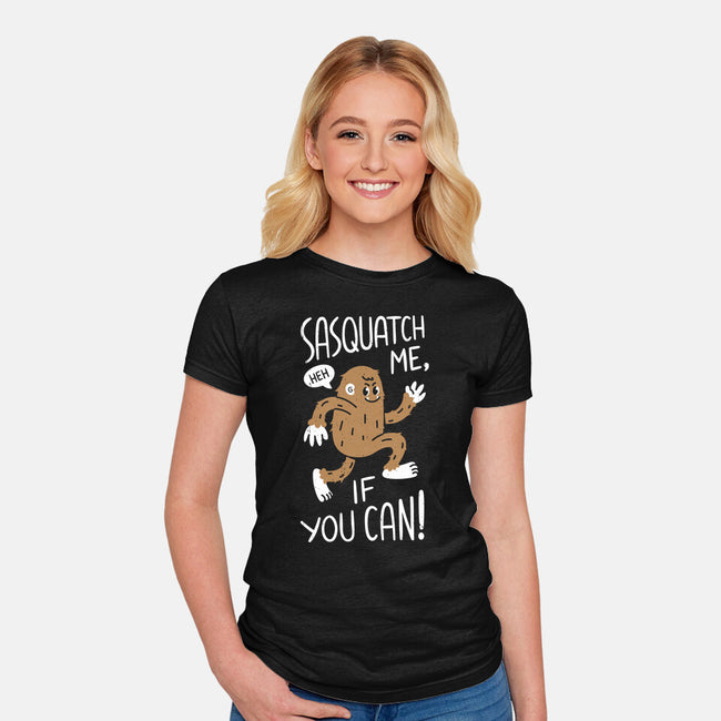 Sasquatch Me If You Can-Womens-Fitted-Tee-rarpoint