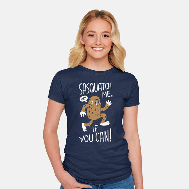 Sasquatch Me If You Can-Womens-Fitted-Tee-rarpoint