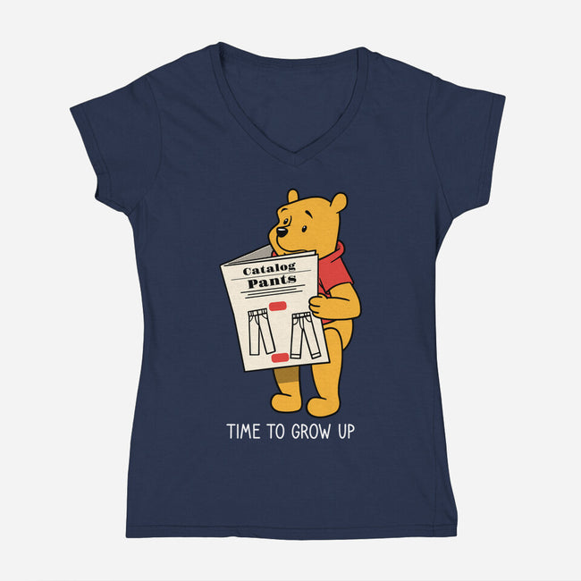 Time To Grow Up-Womens-V-Neck-Tee-imisko