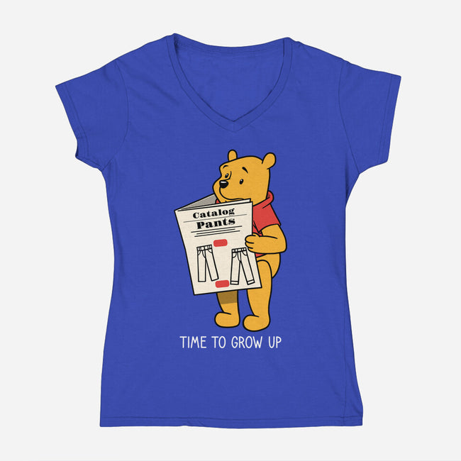 Time To Grow Up-Womens-V-Neck-Tee-imisko