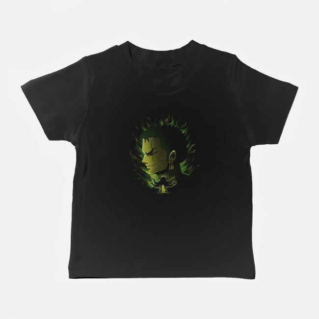 Strawhat Swordsman-Baby-Basic-Tee-grevalra