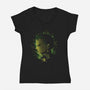 Strawhat Swordsman-Womens-V-Neck-Tee-grevalra