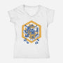 Buzzing Beats-Womens-V-Neck-Tee-Henrique Torres