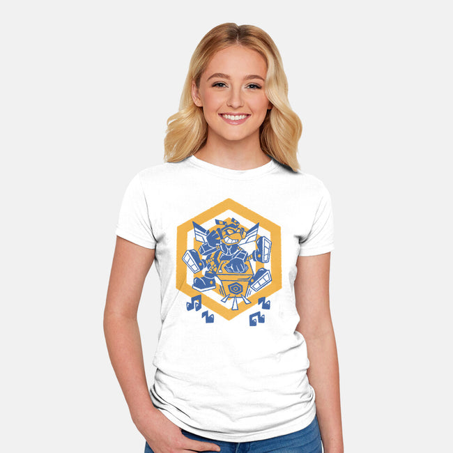 Buzzing Beats-Womens-Fitted-Tee-Henrique Torres