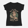 Medieval Character Hates Adventure-Womens-V-Neck-Tee-Studio Mootant