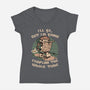 Medieval Character Hates Adventure-Womens-V-Neck-Tee-Studio Mootant